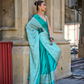 Printed Satin Crepe Saree with Soft Silky Fall and Shine