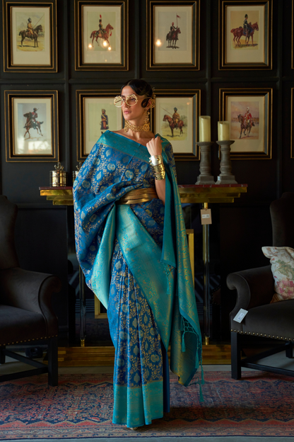 Elegant Pure Chaap Silk Saree with Weaving Detailing