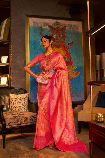 Elegant Pure Chaap Silk Saree with Weaving Detailing