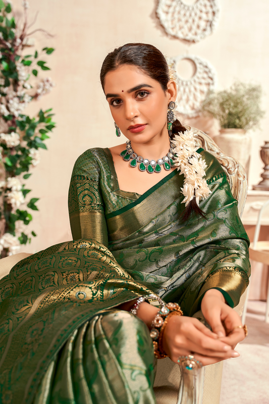 Pure Dharmavaram Silk Saree with Zari Weaving - LaVante Fashion