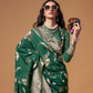 Pure Georgette Handloom Woven Silk Saree with Graceful Texture