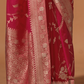 Pure Georgette Handloom Woven Silk Saree with Graceful Texture