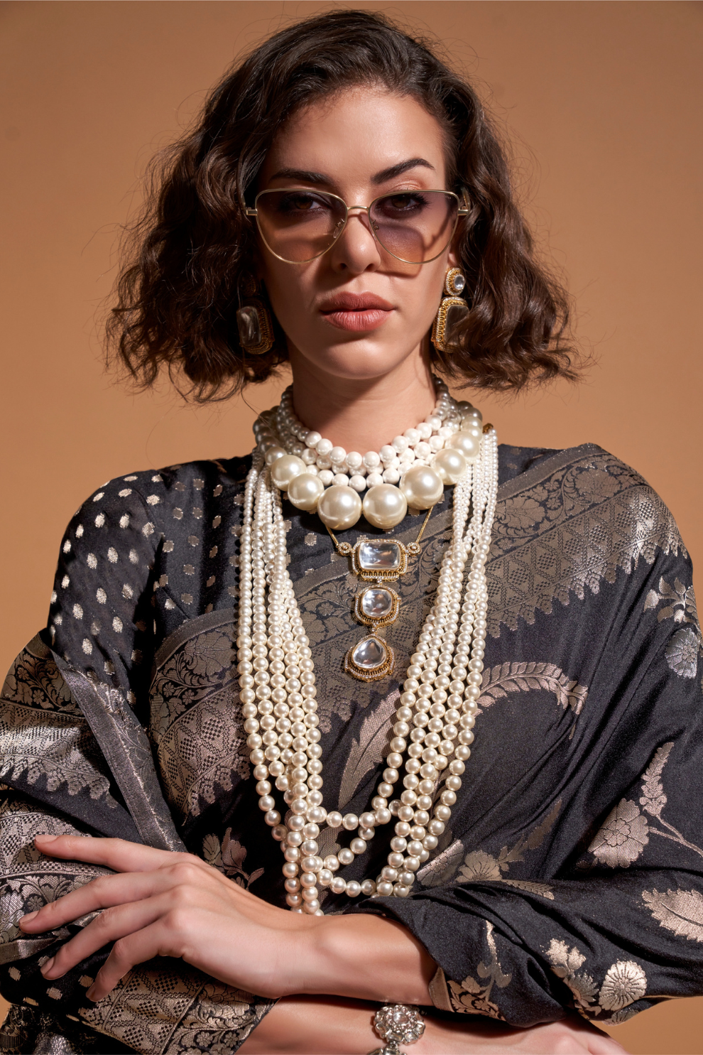 Pure Georgette Handloom Woven Silk Saree with Graceful Texture