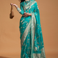 Pure Georgette Handloom Woven Silk Saree with Graceful Texture