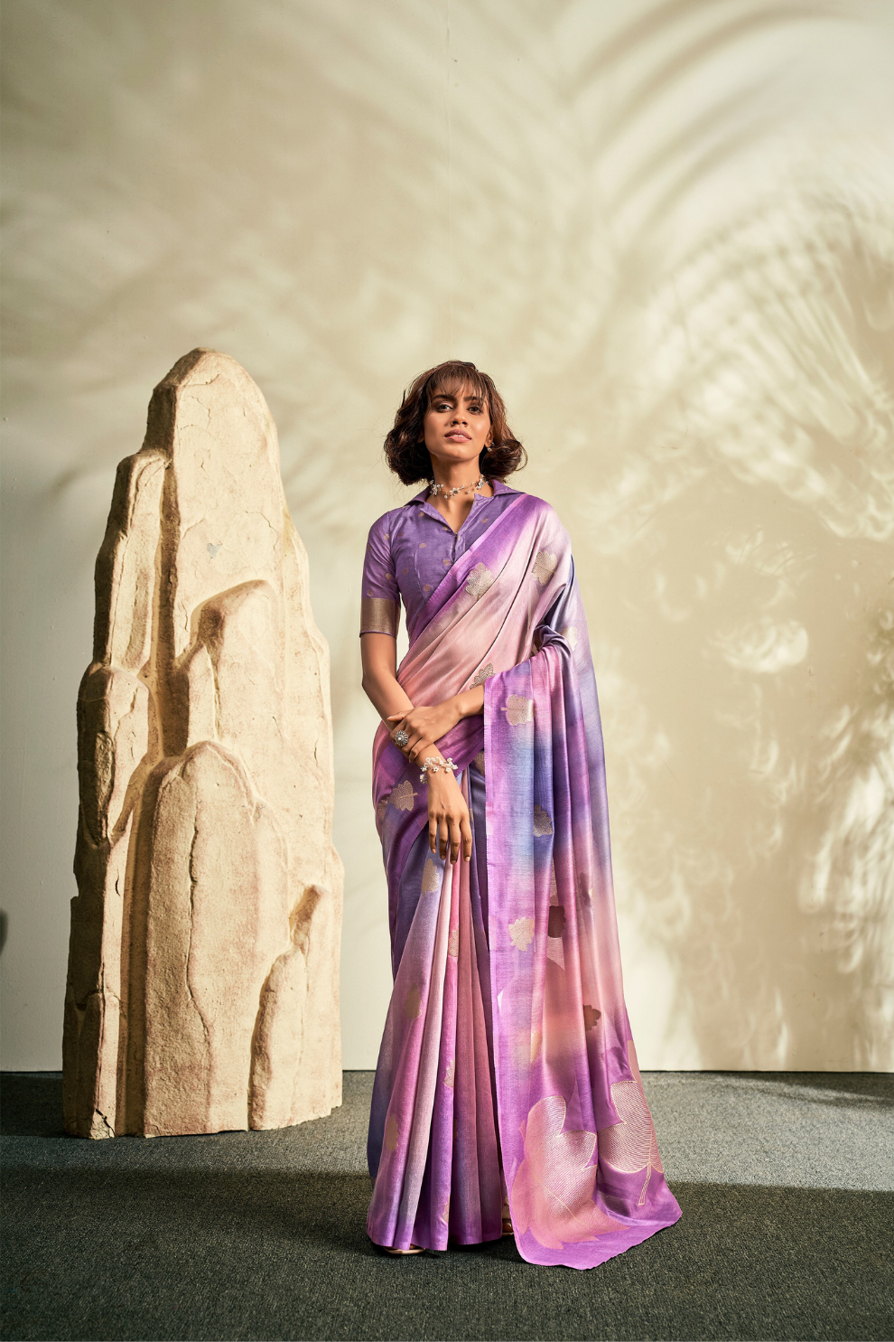 Pure Handloom Khadi Silk with Contemporary Digital Print - LaVante Fashion