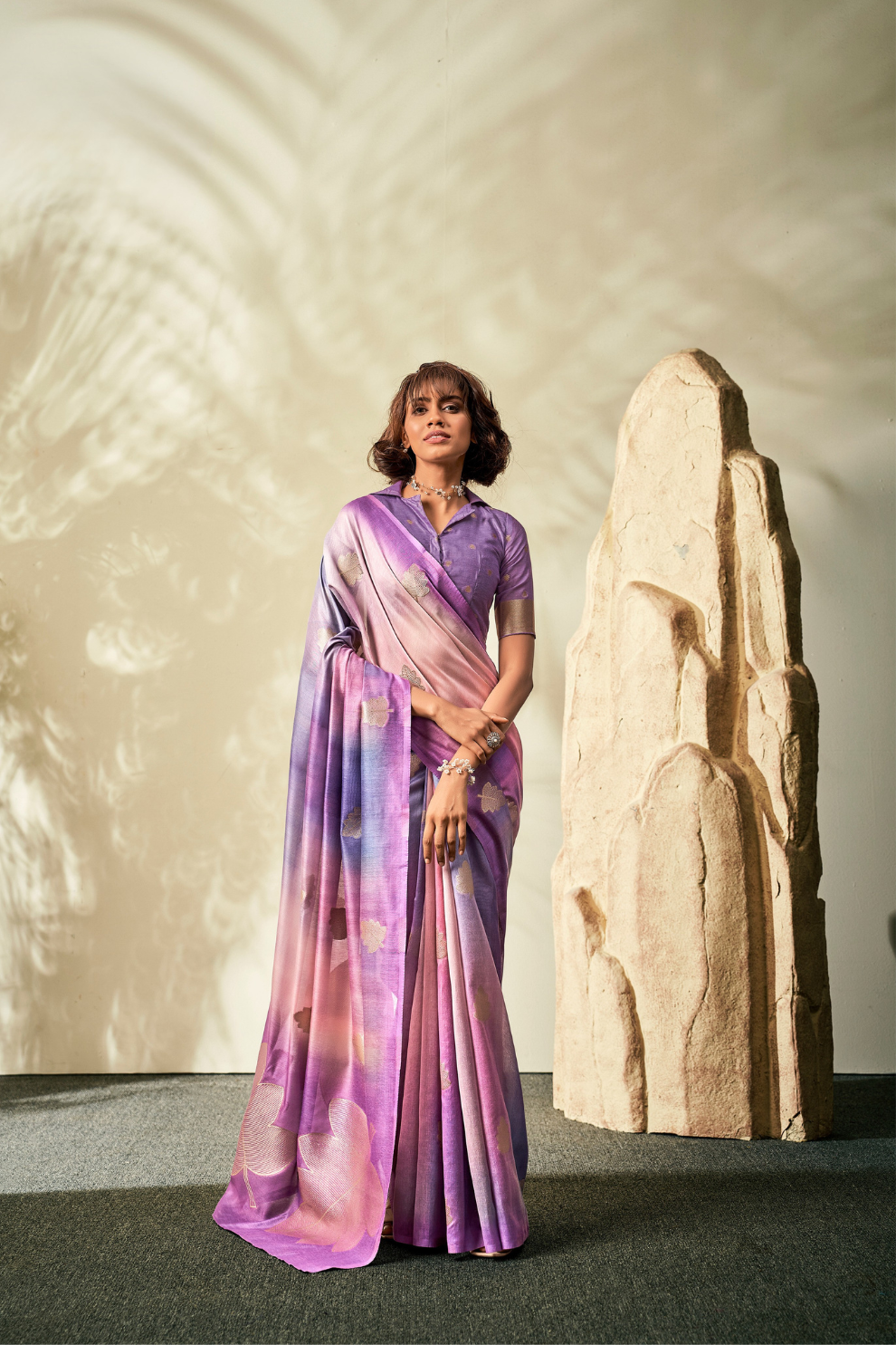 Pure Handloom Khadi Silk with Contemporary Digital Print - LaVante Fashion