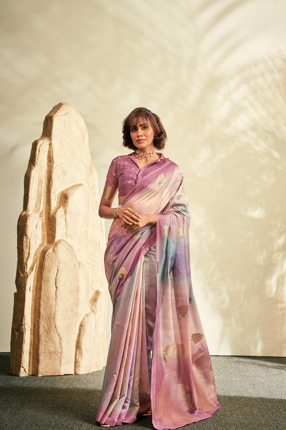 Pure Handloom Khadi Silk with Contemporary Digital Print - LaVante Fashion