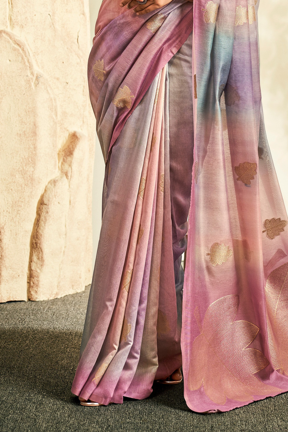 Pure Handloom Khadi Silk with Contemporary Digital Print - LaVante Fashion