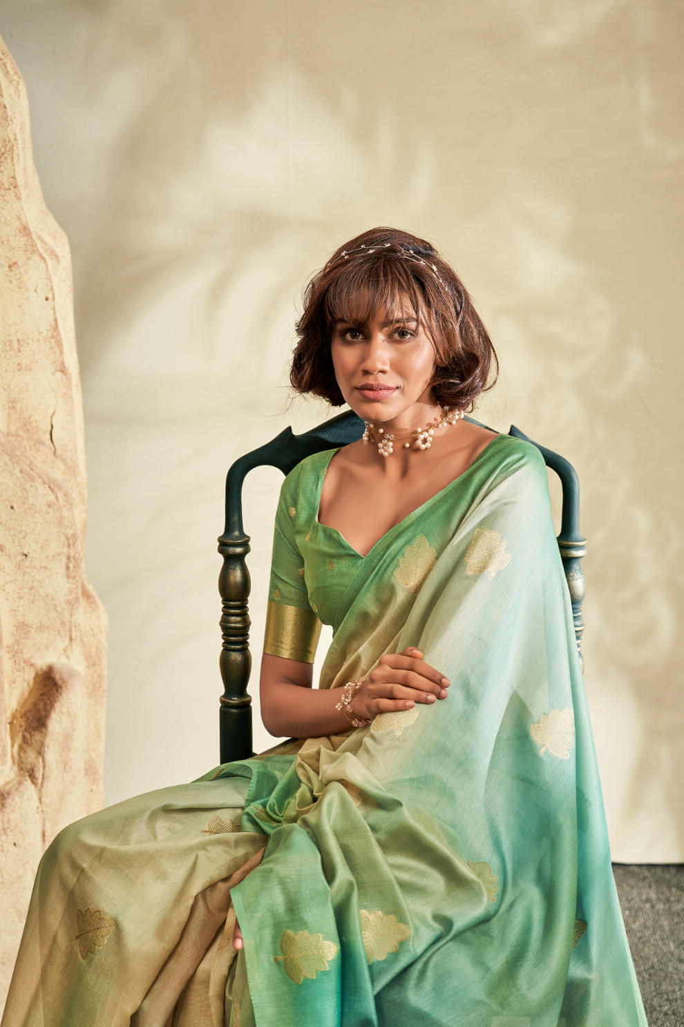 Pure Handloom Khadi Silk with Contemporary Digital Print - LaVante Fashion