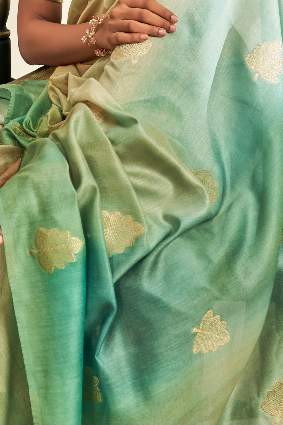 Pure Handloom Khadi Silk with Contemporary Digital Print - LaVante Fashion