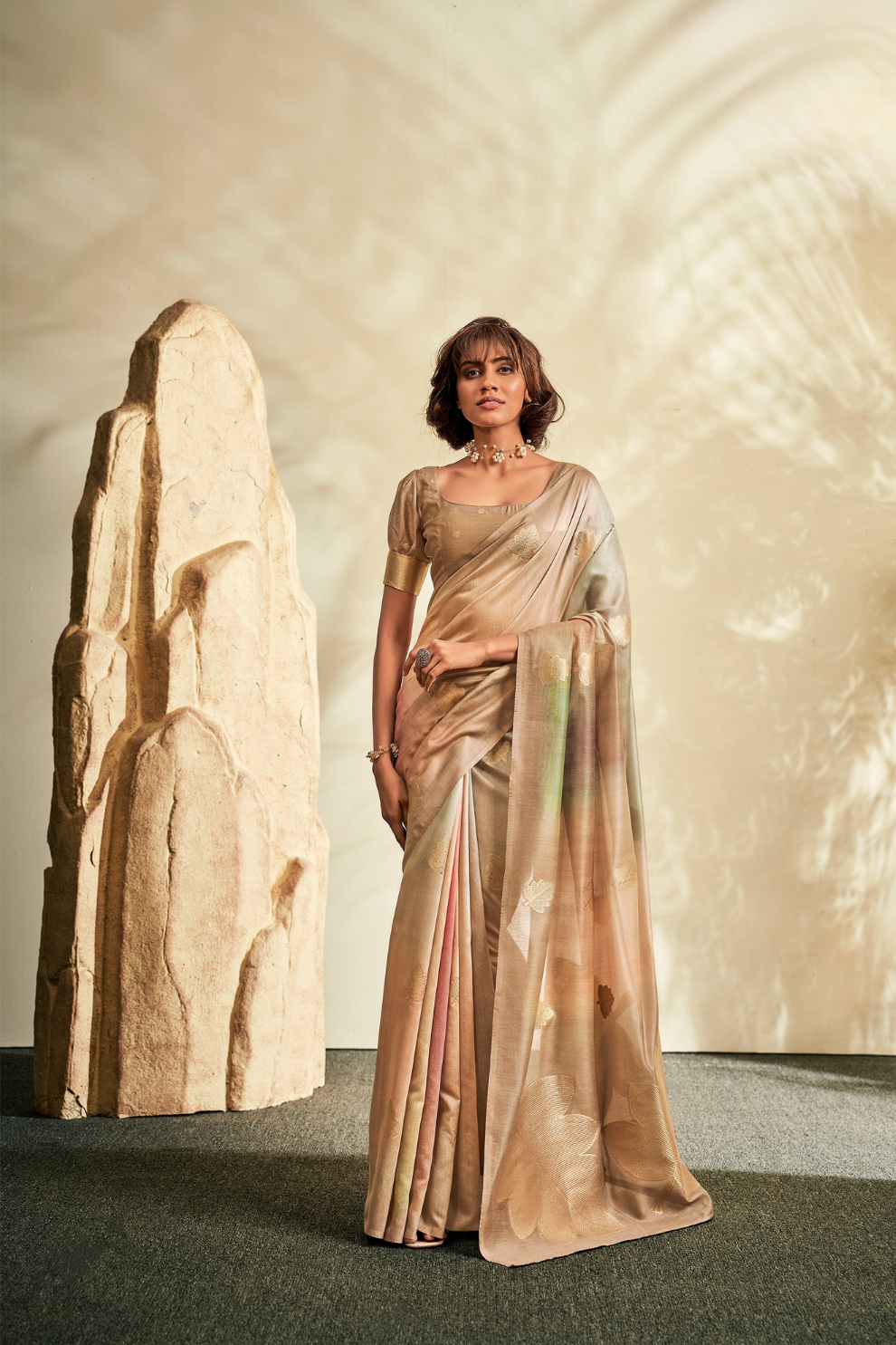 Pure Handloom Khadi Silk with Contemporary Digital Print - LaVante Fashion