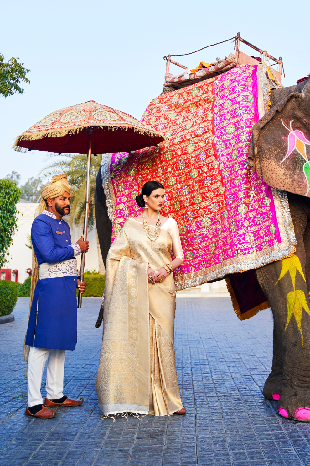 Elegant Kanjivaram Silk Saree with Rich Handloom Weaving