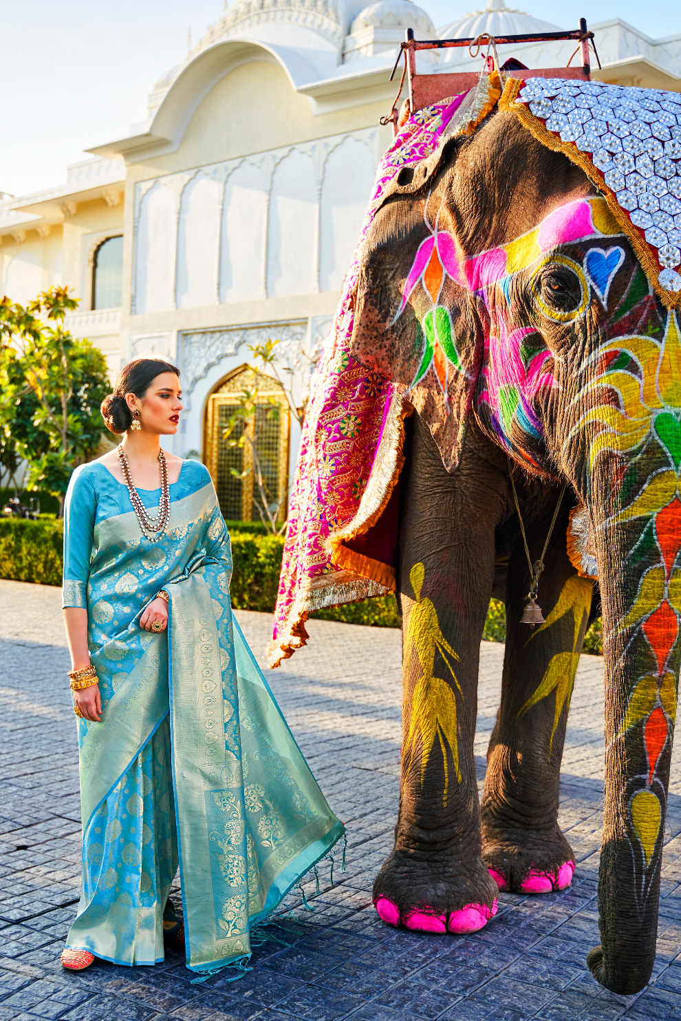 Elegant Kanjivaram Silk Saree with Rich Handloom Weaving