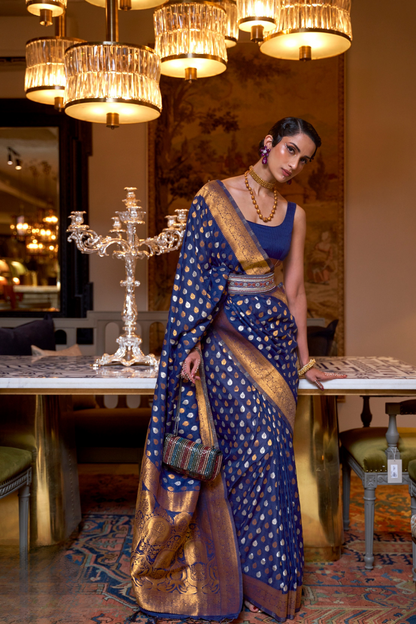 Zari Woven Silk Saree with Traditional Rich Pallu Design