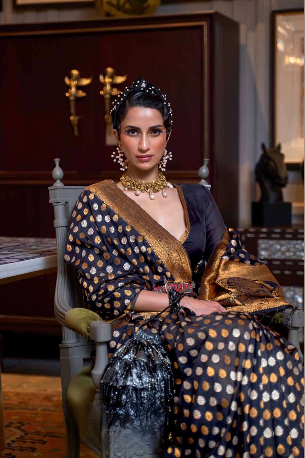 Zari Woven Silk Saree with Traditional Rich Pallu Design