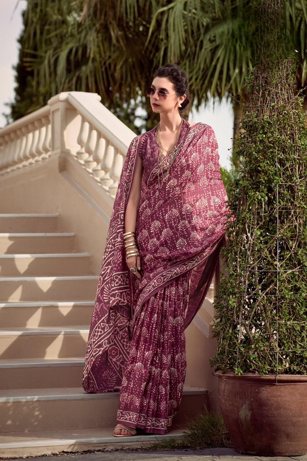 Elegant Whispers Pure Mal Mal Cotton Saree in Modern Digital Motifs - LaVante Fashion