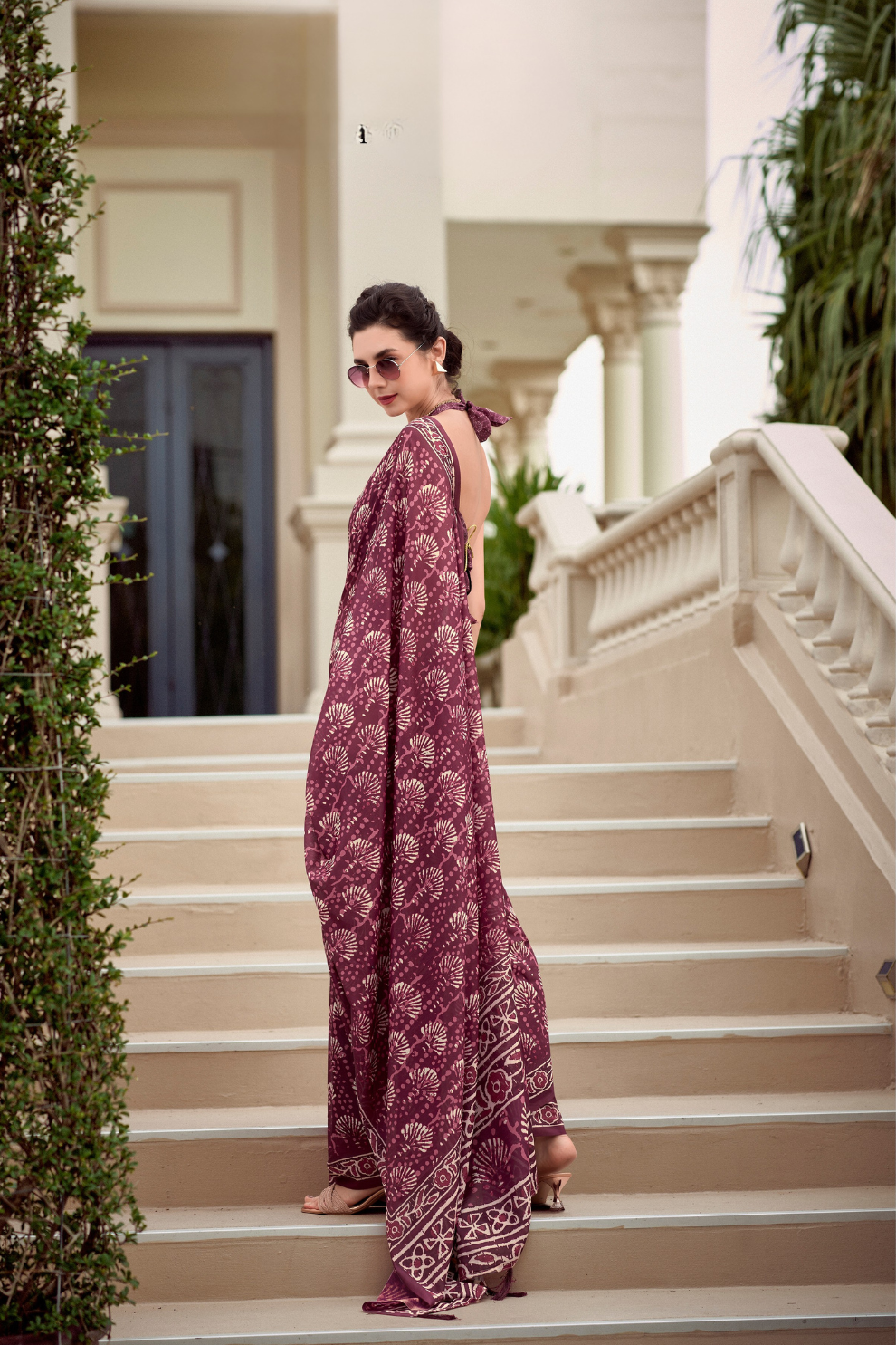 Elegant Whispers Pure Mal Mal Cotton Saree in Modern Digital Motifs - LaVante Fashion