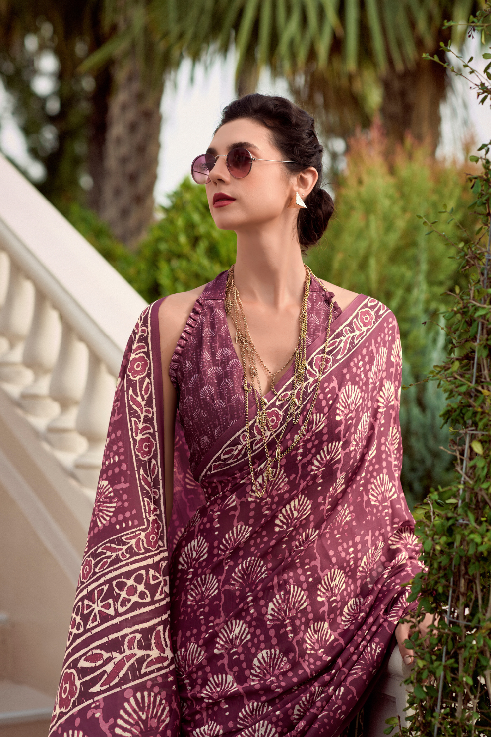 Elegant Whispers Pure Mal Mal Cotton Saree in Modern Digital Motifs - LaVante Fashion