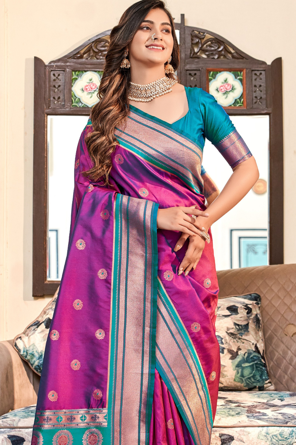 Pure Paithani Silk – Traditional Elegance with Royal Charm