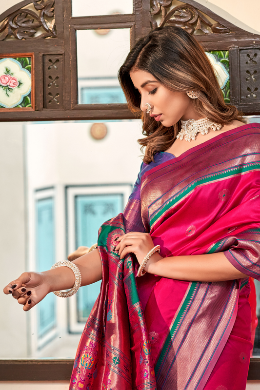 Pure Paithani Silk – Traditional Elegance with Royal Charm