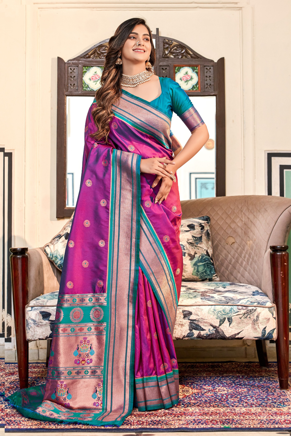 Pure Paithani Silk – Traditional Elegance with Royal Charm