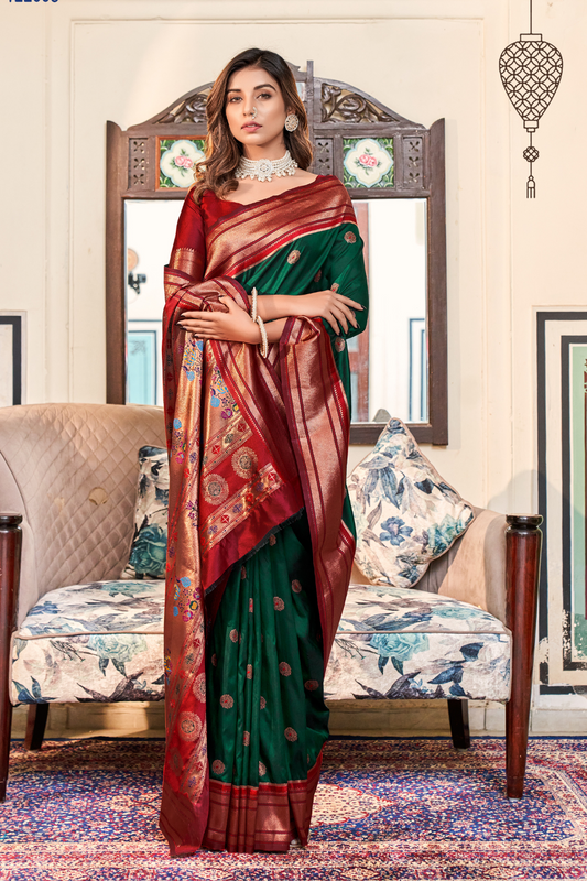 Pure Paithani Silk – Traditional Elegance with Royal Charm