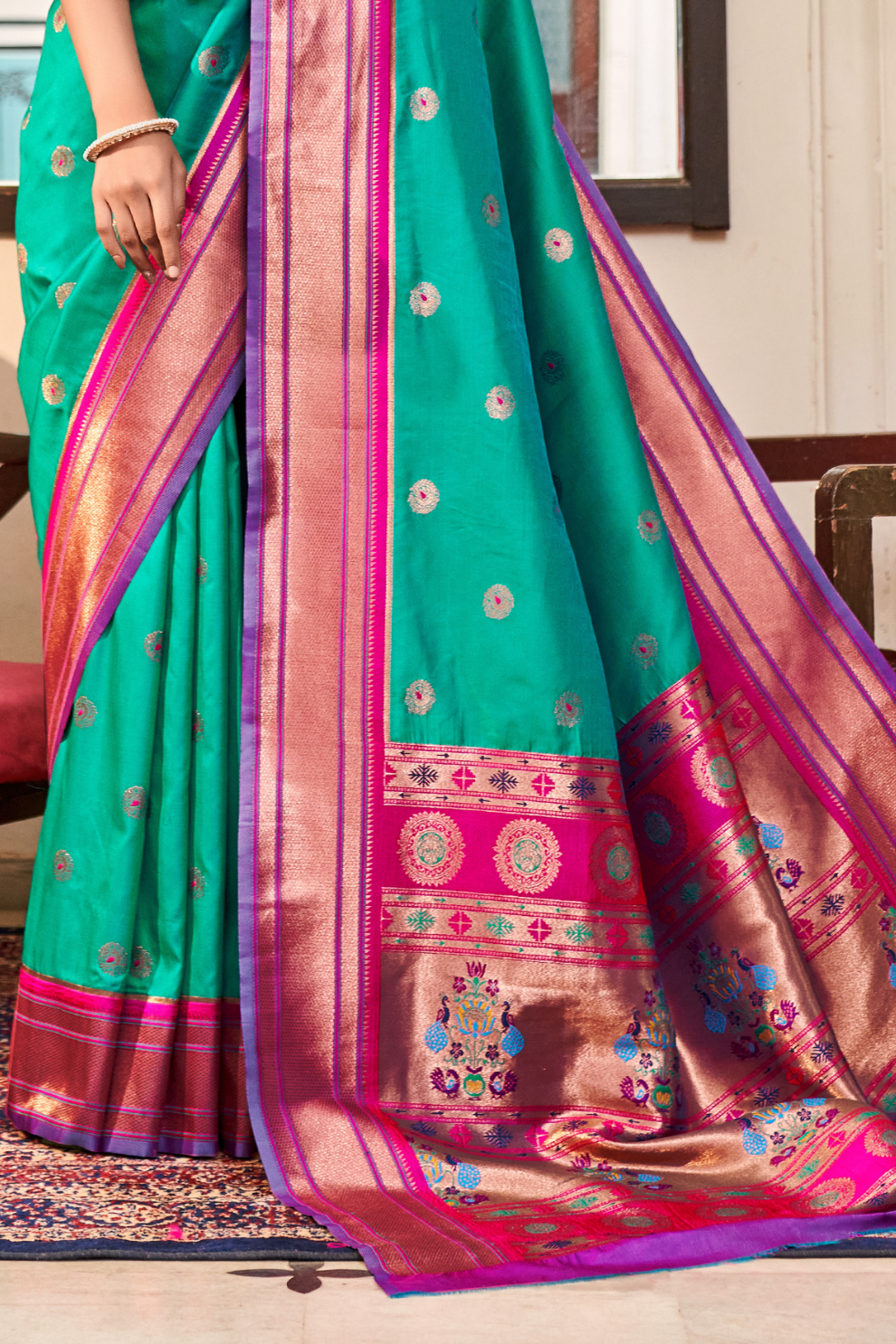 Pure Paithani Silk – Traditional Elegance with Royal Charm