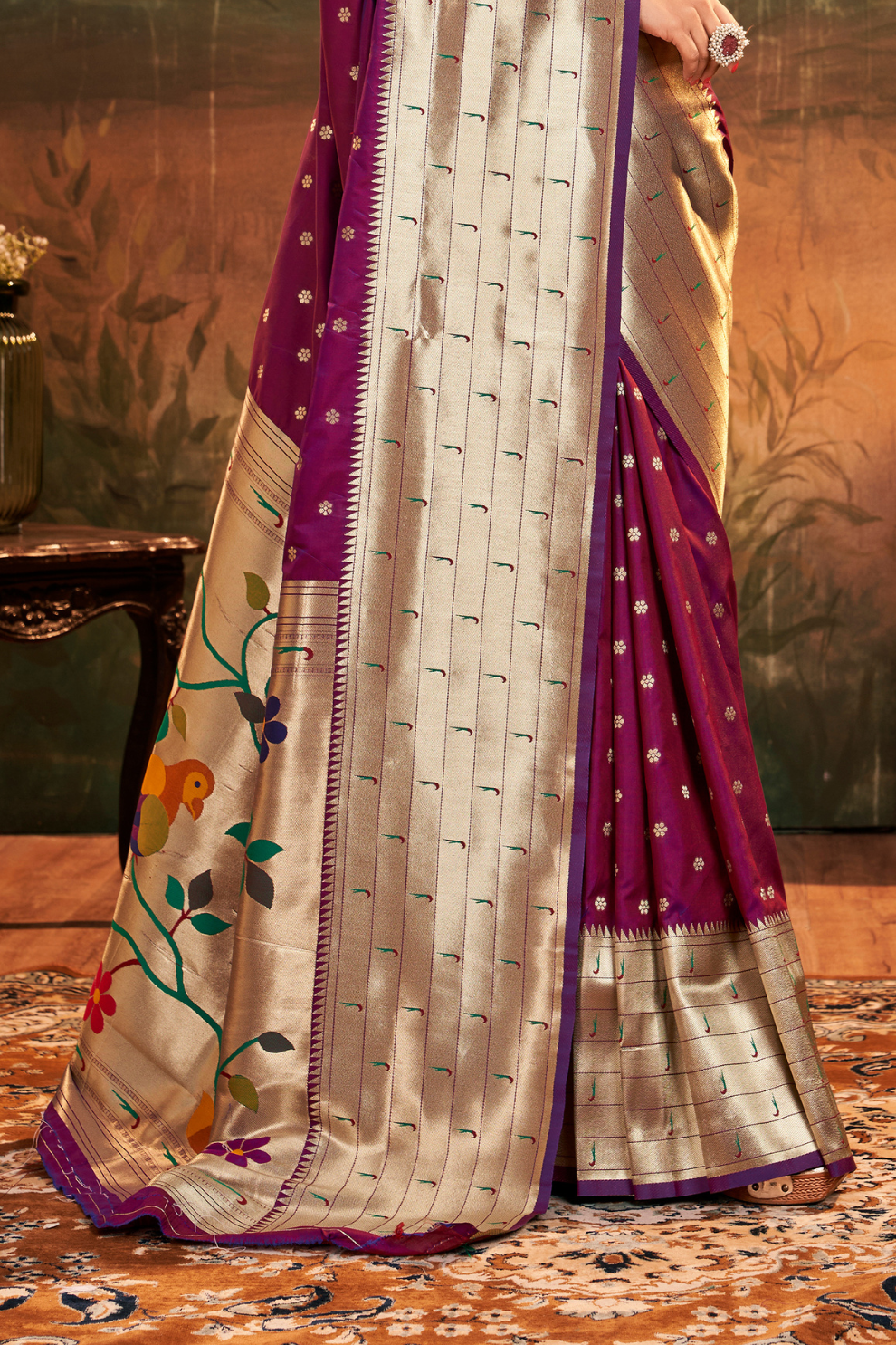 Pure Paithani Silk Saree with Zari Weaving - LaVante Fashion