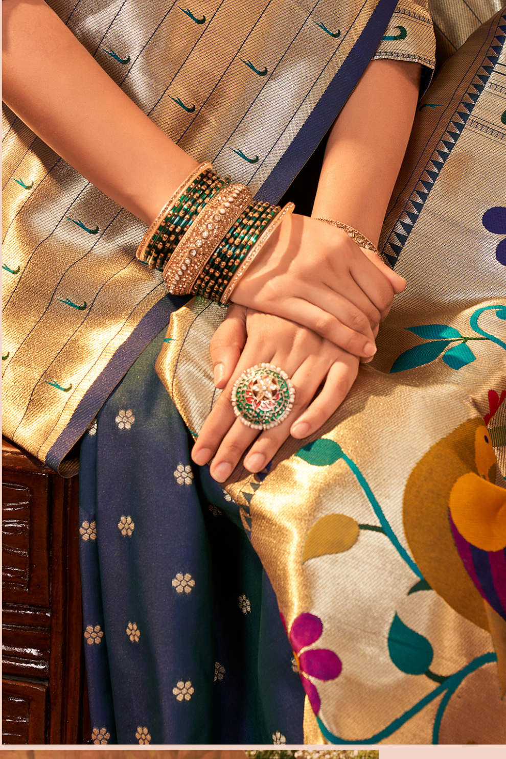 Pure Paithani Silk Saree with Zari Weaving - LaVante Fashion