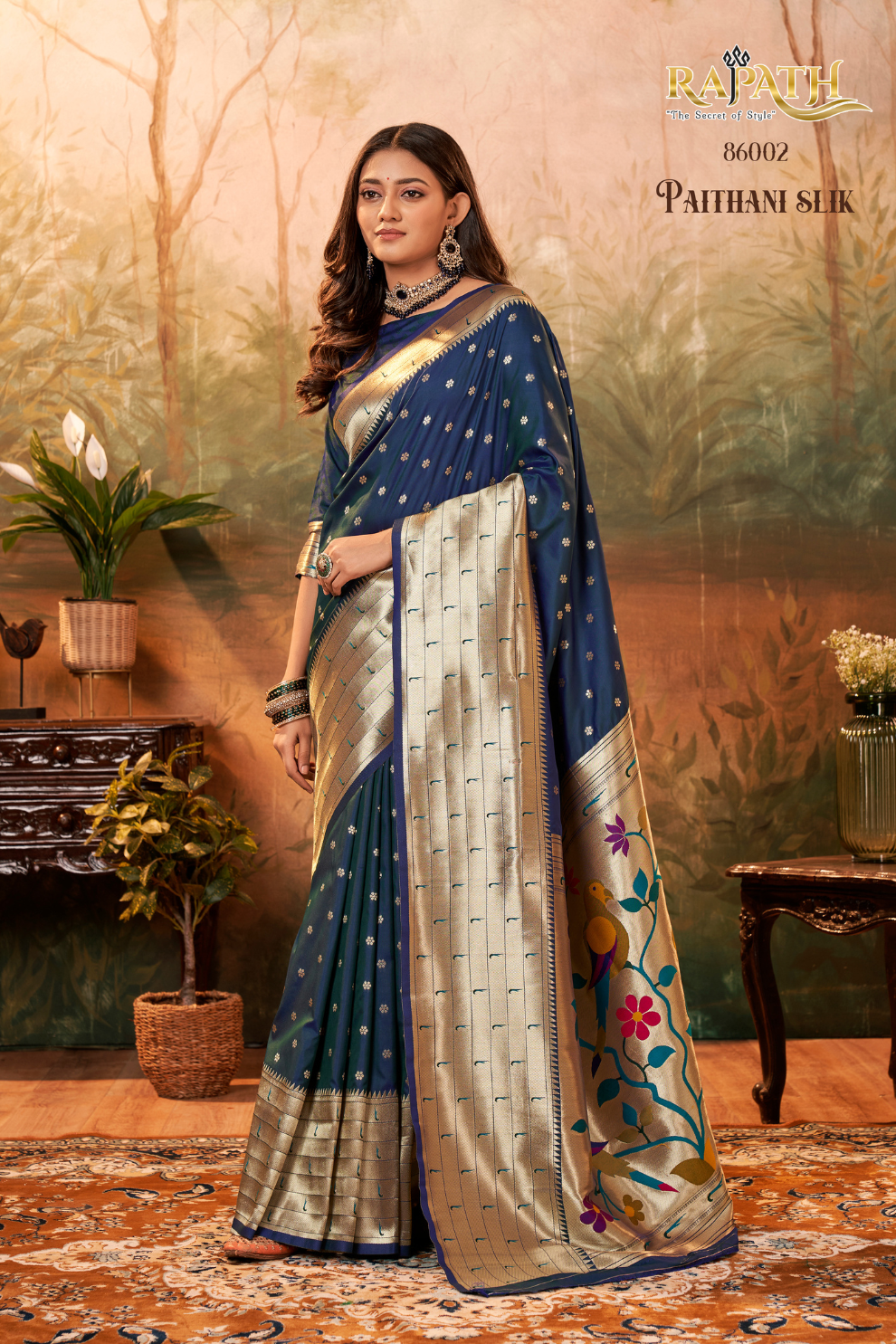 Pure Paithani Silk Saree with Zari Weaving - LaVante Fashion