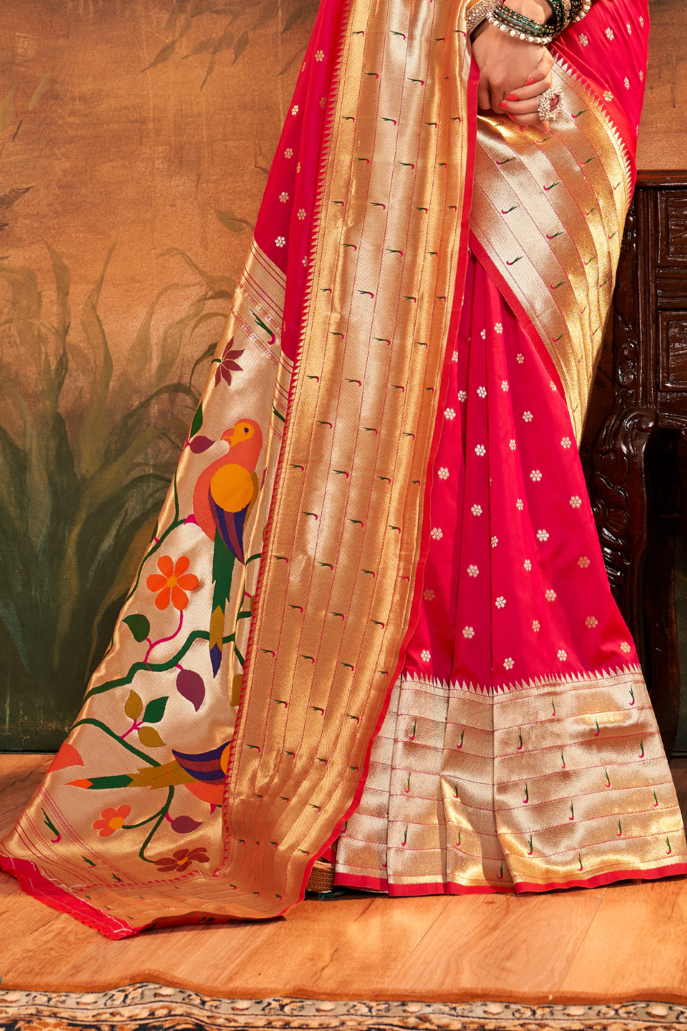Pure Paithani Silk Saree with Zari Weaving - LaVante Fashion