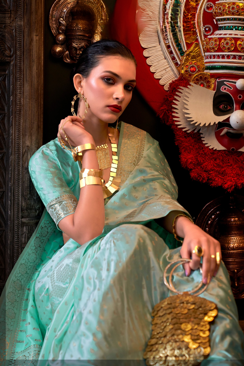 Designer Satin Silk Saree with Intricate Woven Detailing