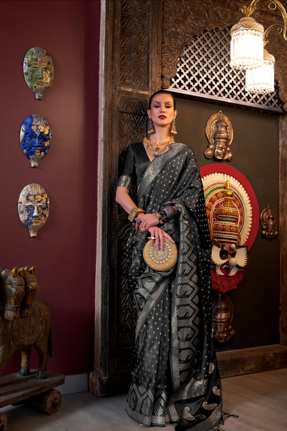 Designer Satin Silk Saree with Intricate Woven Detailing