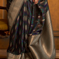 Satin Handloom Saree with Intricate Weaving Work
