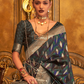 Satin Handloom Saree with Intricate Weaving Work