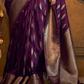 Satin Handloom Saree with Intricate Weaving Work