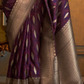 Satin Handloom Saree with Intricate Weaving Work