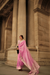 Lustrous Silk Satin Saree with Elegant Drape