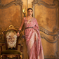 Satin Handloom Saree with Intricate Weaving Work