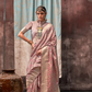 Lustrous Pure Satin Silk Saree with Banarasi Handloom Weave