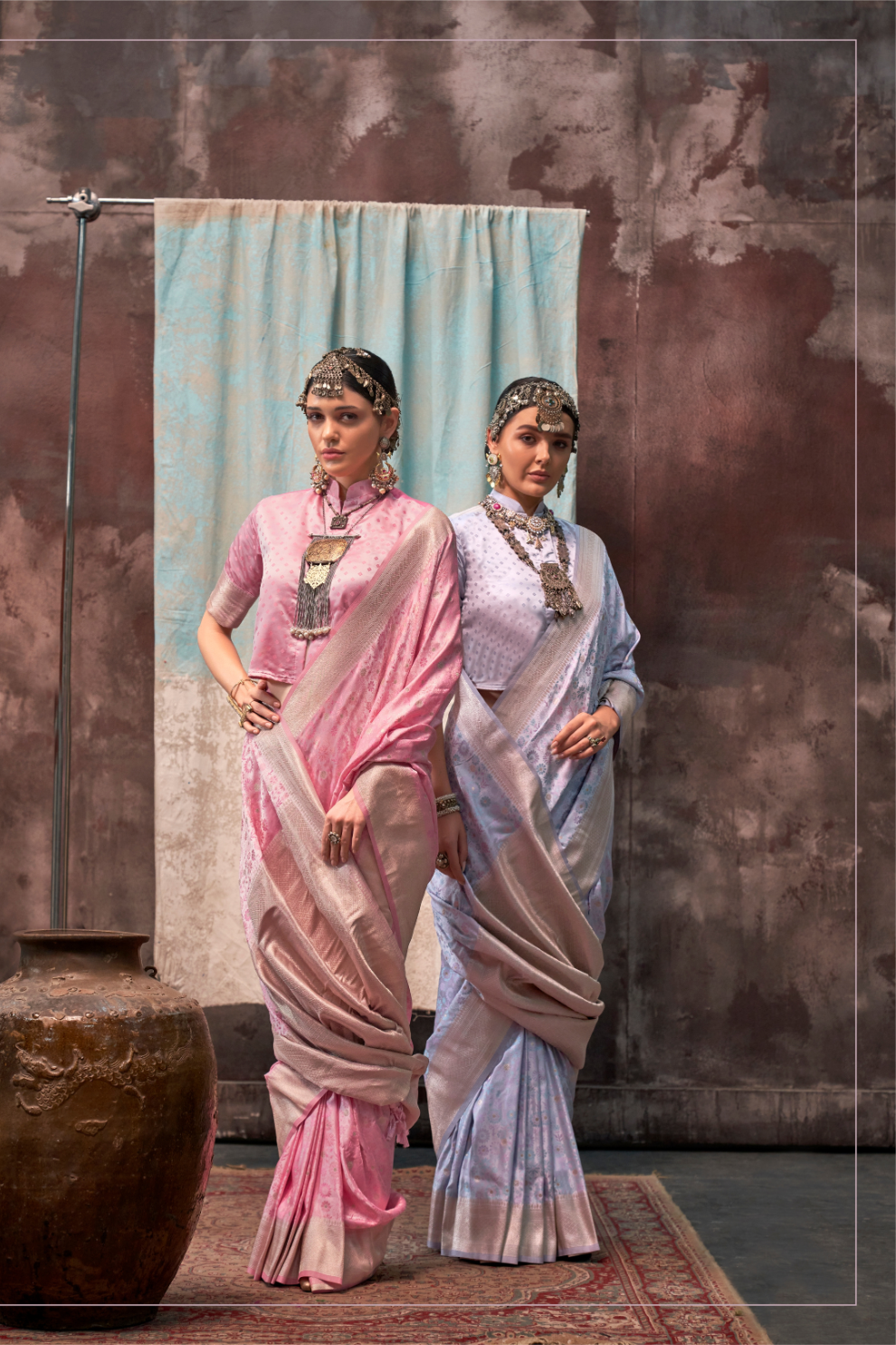 Lustrous Pure Satin Silk Saree with Banarasi Handloom Weave