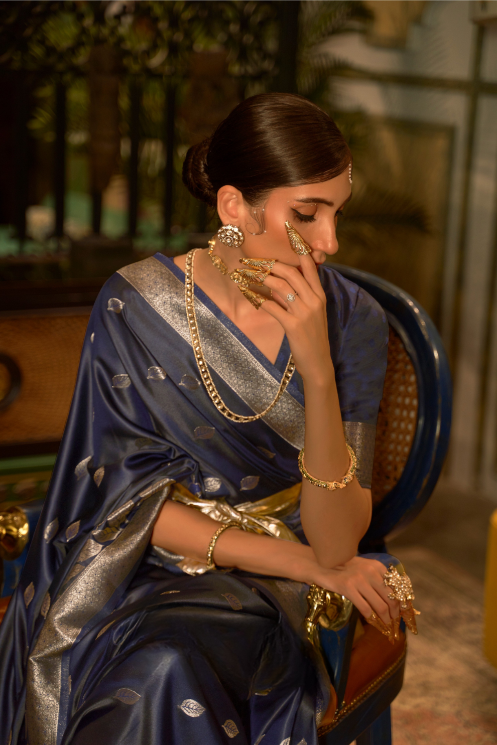 Elegant Fuchsia Satin Saree with Smooth Lustrous Finish