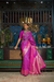 Elegant Fuchsia Satin Saree with Smooth Lustrous Finish