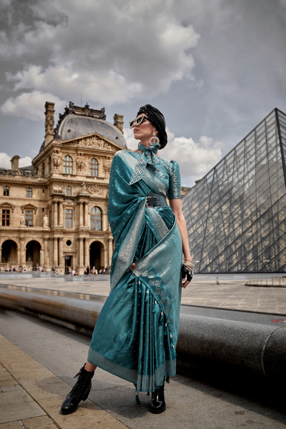 Banarasi Satin Silk Saree with Rich Traditional Weaving