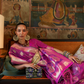 Elora Satin Tanchoi Silk Blend Saree with Handloom Weaving
