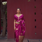 Printed Silk Saree with Zari Border and Tassels
