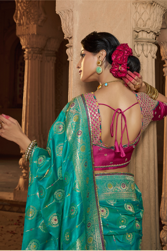 Pure Satin Bliss Saree with Fancy Finish and Designer Appeal - LaVante Fashion