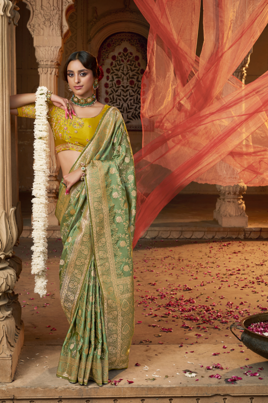 Pure Satin Bliss Saree with Fancy Finish and Designer Appeal - LaVante Fashion
