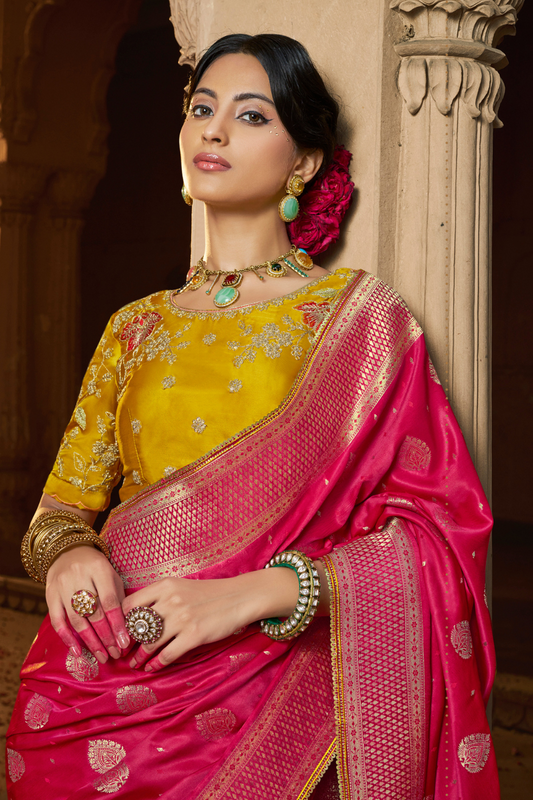 Pure Satin Bliss Saree with Fancy Finish and Designer Appeal - LaVante Fashion
