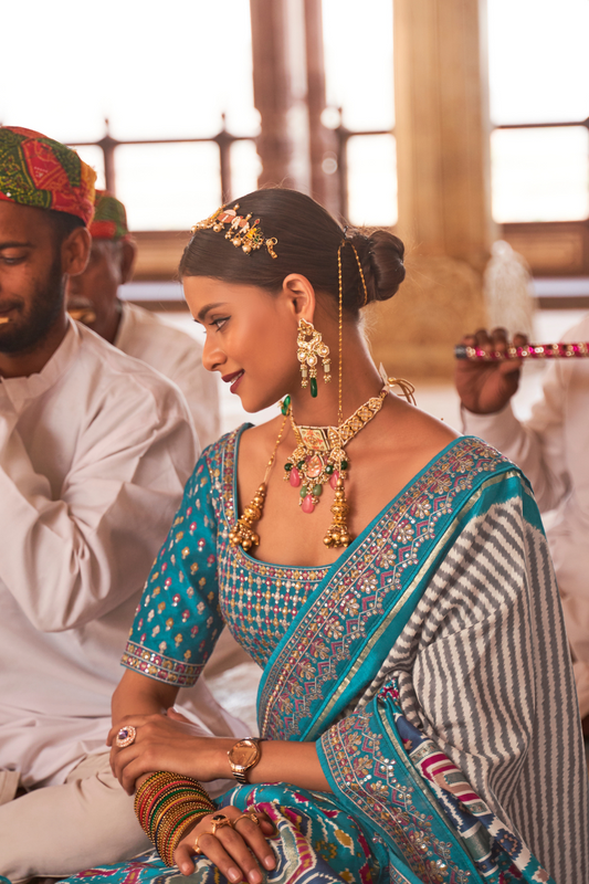 Elegant Designer Patola Saree in Pure Smooth Silk